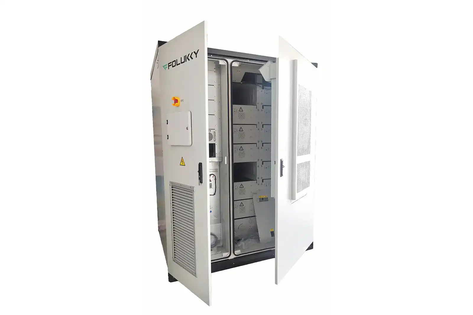Open door custom sheet metal electrical cabinet for data center battery and power equipment housing