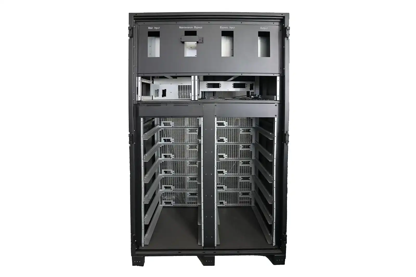Open frame modular UPS server cabinet custom sheet metal enclosure for data center power equipment