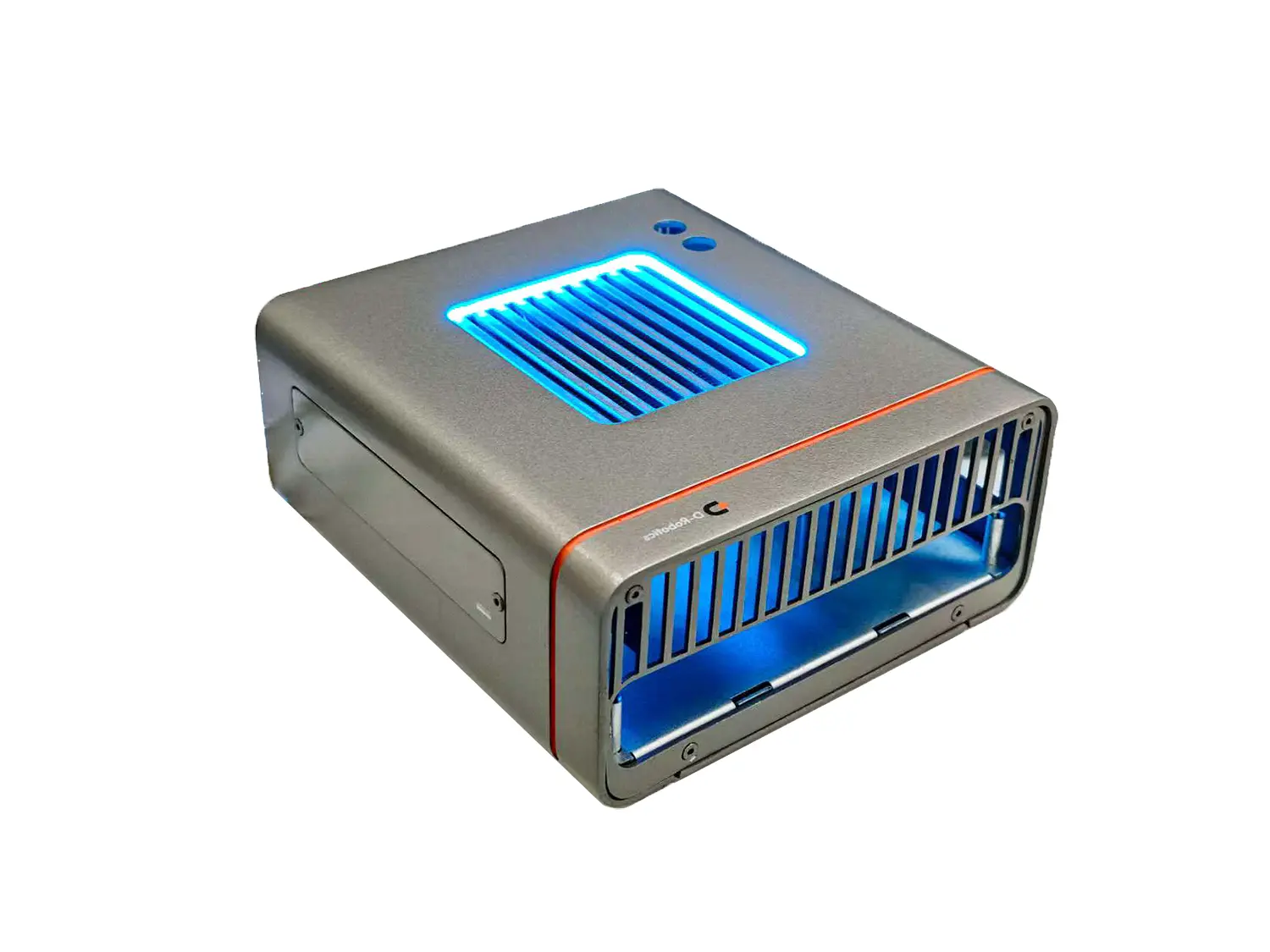 Custom brushed anodized aluminum robot core controller enclosure sheet metal housing