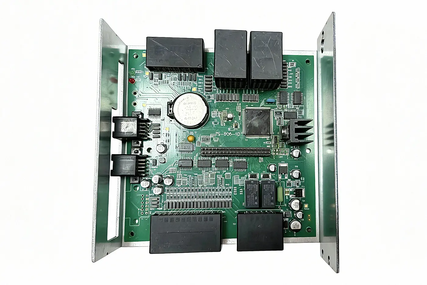 Custom precision sheet metal PCB mounting bracket fixed on printed circuit board, metal support stamping parts for electronic device assembly