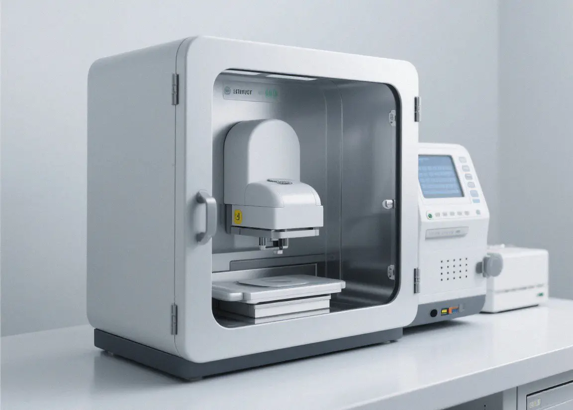 Hygienic custom aluminum sheet metal housing for laboratory diagnostic medical equipment, protective casing