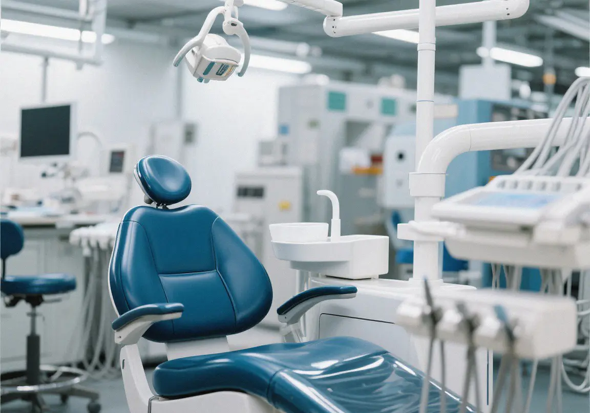 Precision sheet metal components for a dental chair and dental imaging equipment.