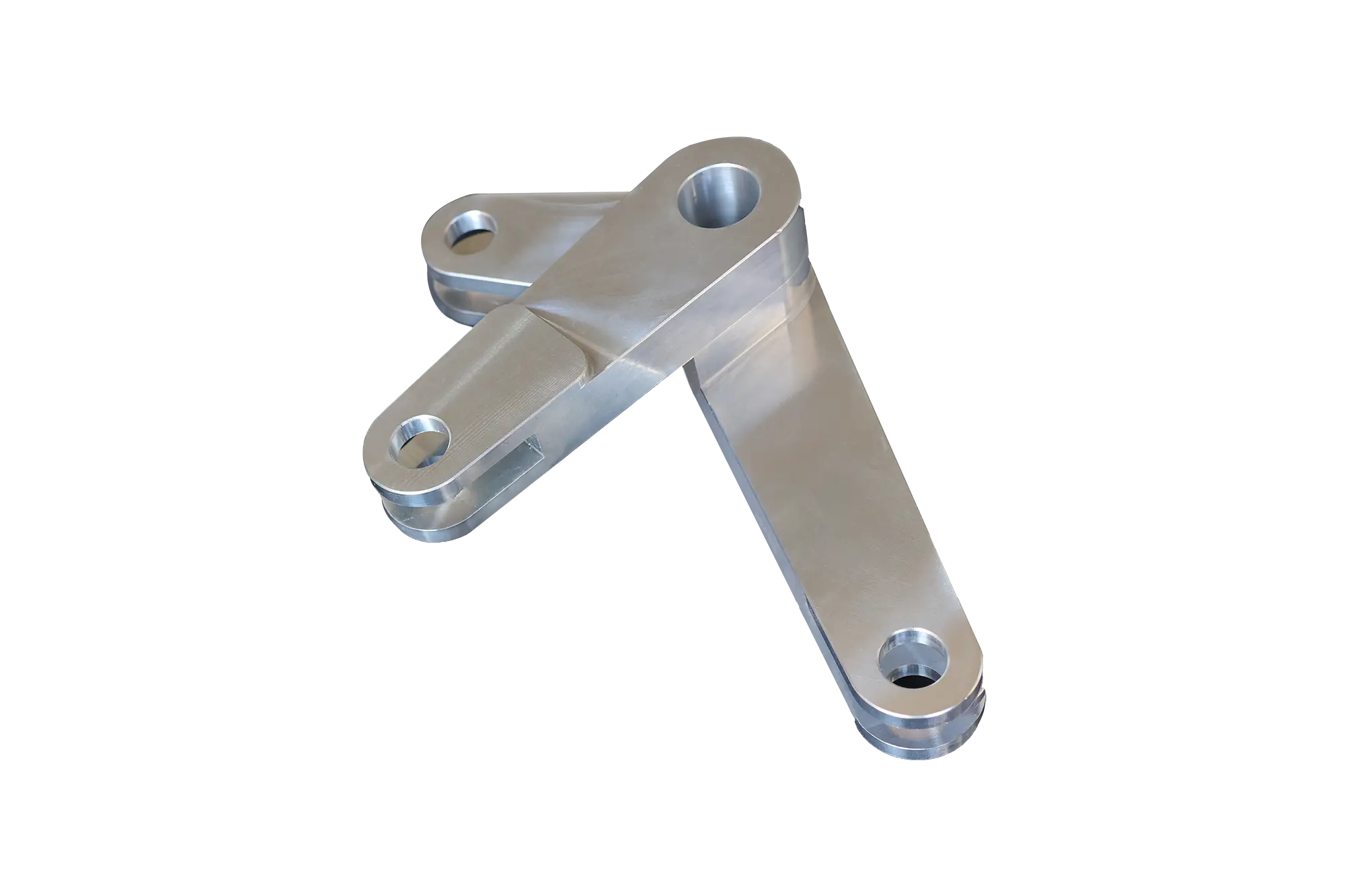 Precision CNC milled aluminum custom linkage component