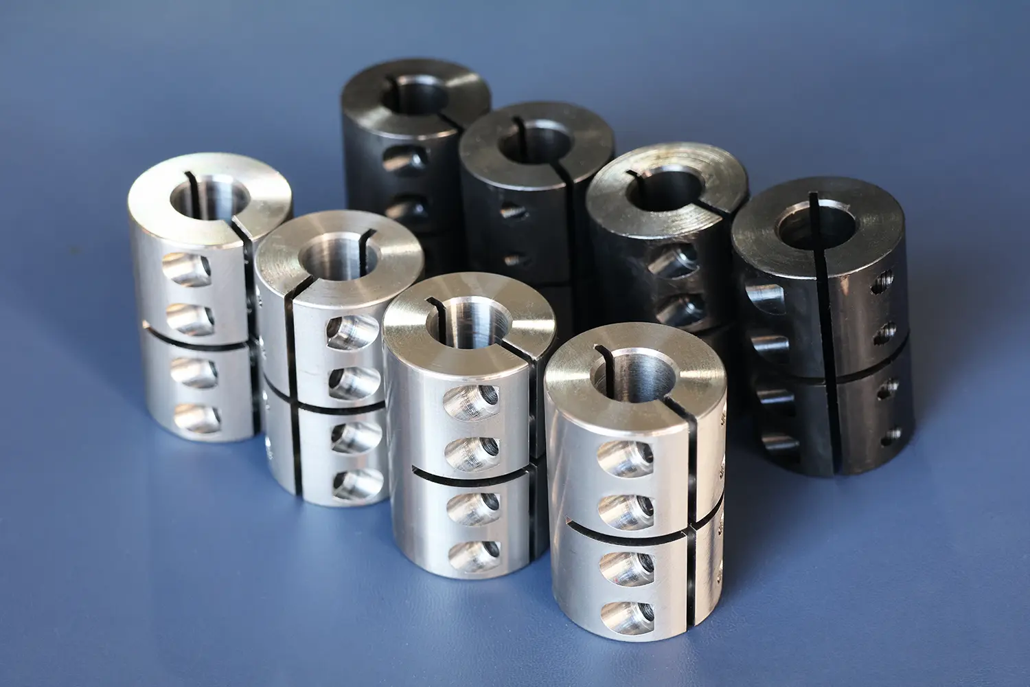 CNC-turned stainless-steel rigid shaft couplings