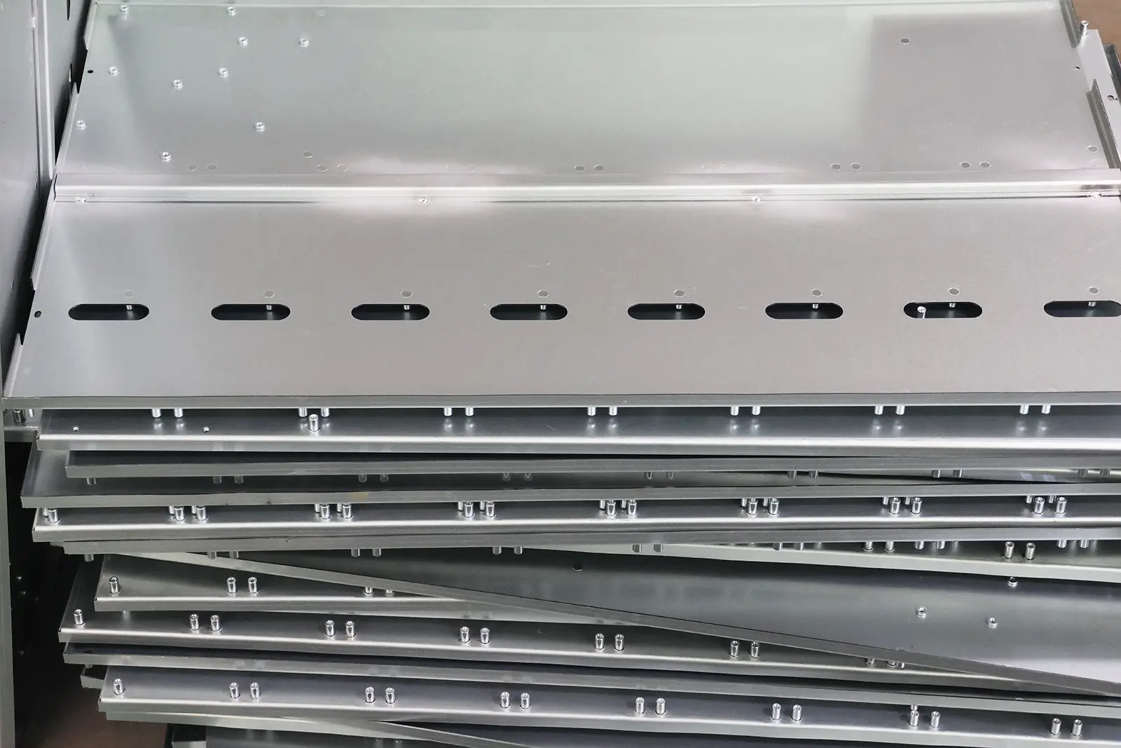 Laser-cut aluminum panels with precision holes