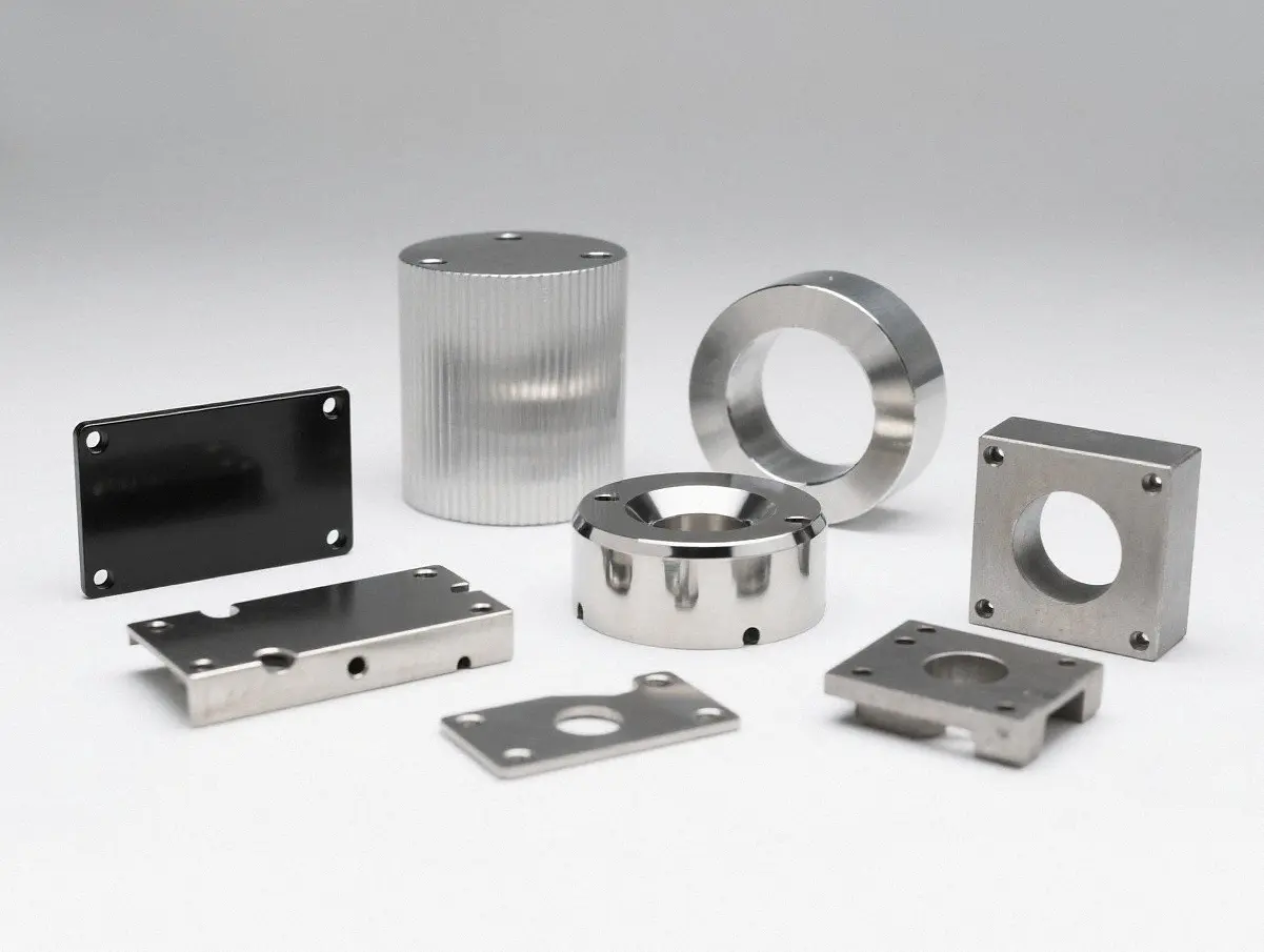Custom sheet-metal parts with bead-blasted, anodized, and powder-coated finishes