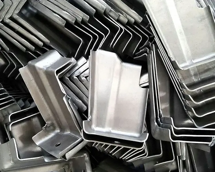 Production batch of formed sheet-metal brackets