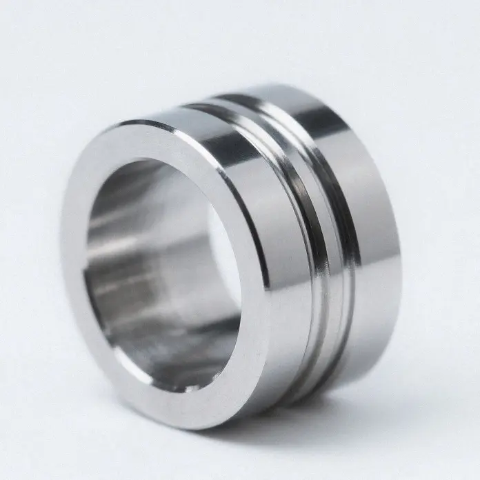 Mirror-polished stainless-steel ring